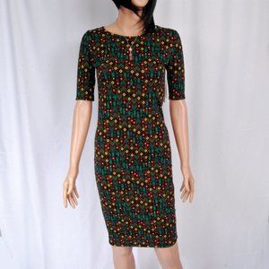 LuLaRoe - Julia Dress Black Green Red Yellow Arrow